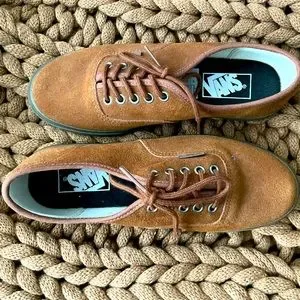 Brown suede vans womens 2025